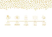 Moderne trouwkaart wij gaan trouwen met gouden stippen 2