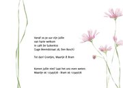 Moderne uitnodiging dubbel feest waterverf bloemen 3