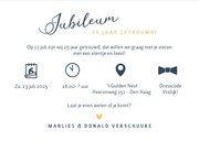 Moderne uitnodiging huwelijksjubileum met lampjes en jaartal 3