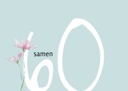 Moderne uitnodiging samen 60 waterverf bloemen 2