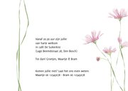 Moderne uitnodiging samen 60 waterverf bloemen 3