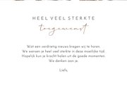 Moderne winterse condoleance kaart met natuurfoto  3