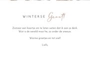 Moderne winterse wenskaart met natuurfoto 3