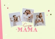 Moederdag kaart fotocollage mijn superheld mama illustratie 2