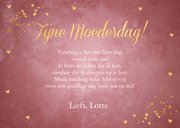 Moederdagkaart fotocollage roze confetti goudlook 3