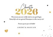 Nieuwjaarskaart champagne hartjes liefde goud 2026 foto 3