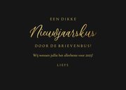 Nieuwjaarskaart foto goud 2025 liefde nieuwjaarskus 3