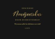 Nieuwjaarskaart foto goud 2026 liefde nieuwjaarskus 3