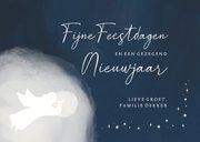 Nieuwjaarskaart fotocollage engelen sterren nacht 3