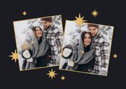 Nieuwjaarskaart fotocollage fijne feestdagen gouden sterren  2