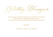 Nieuwjaarskaart fotocollage met klassieke gouden typografie 3