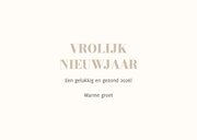 Nieuwjaarskaart fotocollage 'vrolijk nieuwjaar' 3 foto's 3