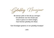 Nieuwjaarskaart grote foto goud sterretjeskader 3