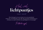 Nieuwjaarskaart lichtpuntjes sprankelend sterretjes 3