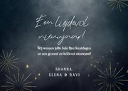 Nieuwjaarskaart met foto licht liefde goud vuurwerk 2026 3