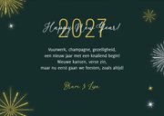 Nieuwjaarskaart veel lichtpuntjes in 2027 vuurwerk goud 3