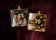 Nieuwjaarskaart waterverf foto gouden hart rood 2