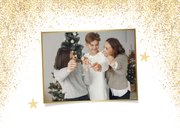 Nieuwjaarskaartje gezellige jaarwisseling grote foto goud 2