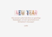 Nieuwjaarskaartje happy new year gekleurd foto's 3