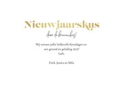Nieuwjaarskus door de brievenbus foto's goud sneeuw 3