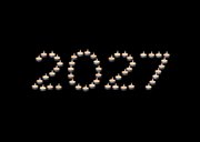 Originele kerstkaart met jaartal 2027 van waxinelichtjes 2
