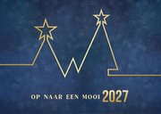 Originele kerstkaart - pieken in 2027 met kerstboom grafiek 2