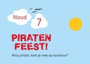 Piratenfeest uitnodiging piratenschip 2