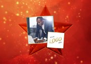 Rode zakelijke kerstkaart gouden 2027 met ster 2