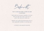 Rouwkaart bedankt met illustratie van kerkje en vredesduif 3