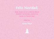 Roze kerstkaartje met humor feliz navidad babe 3