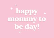 Roze moederdagkaartje happy mommy to be day 2