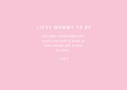 Roze moederdagkaartje happy mommy to be day 3