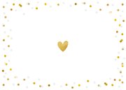 Save the Date kaart met grote eigen foto en confetti kader Achterkant