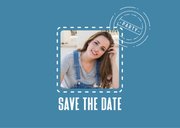 Save the date ticket modern grafisch verjaardag feestje foto 2
