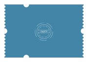 Save the date ticket modern grafisch verjaardag feestje foto Achterkant