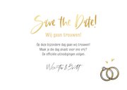 Save the date trouwkaart grappig bruidspaar cartoon 3