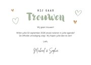 Save the date trouwkaart kalender houtlookwegwijzers 3