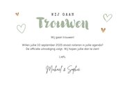 Save the date trouwkaart kalender houtlookwegwijzers 3