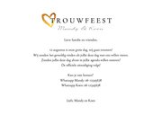 Save the date trouwkaart stijlvol goud met eigen foto's 3