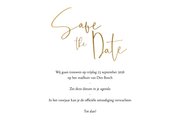 Save the datekaart met eigen foto en gouden tekst en hartje 3