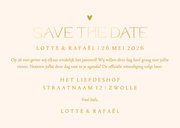 Simpele save the date kaart grote foto en goudfolie 3