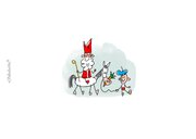 Sinterklaaskaart met letters pietjes en sint 2