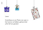 Sinterklaaskaart Sint en Piet met mijter en pietenmuts 2