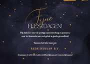 Sprankelende kerstkaart 2026 met foto en logo 3