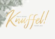 Sterkte kaart knuffel met groene plantjes en waterverf 2