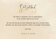 Stijlvol beige steenlook bedankkaartje ontzettend bedankt 3