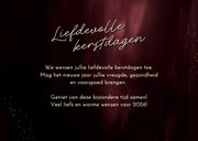 Stijlvol kerstkaartje met foto rood gouden hart liefdevol 3