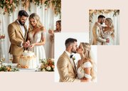 Stijlvol minimalistisch bedankkaart romantisch hartje koper 2