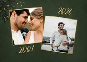 Stijlvolle foto collage jubileum uitnodiging kaart 2
