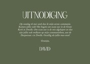 Stijlvolle fotocollage communiekaart olijfgroen 3